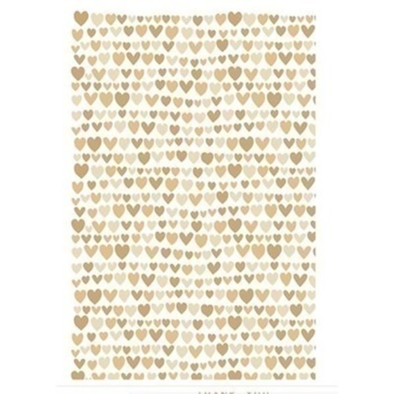 Gold and Silver Heart Wrapping Paper by Stewo
